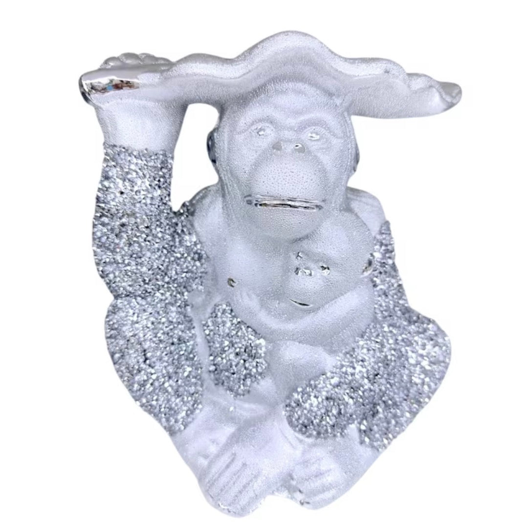 Mammy & Baby Monkey Bling Ornament