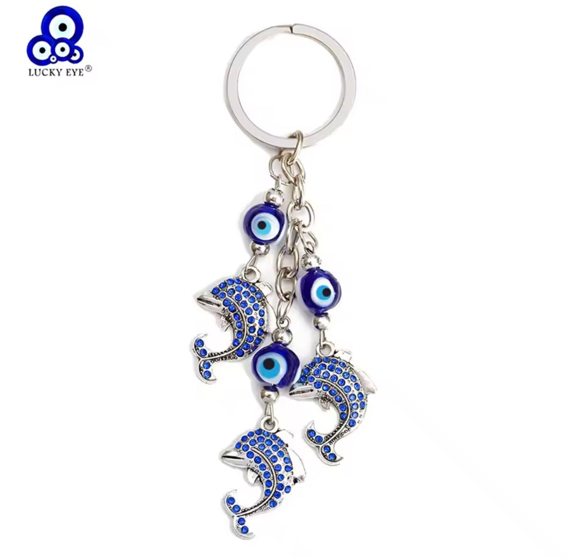 Dolphin lucky eye keychain