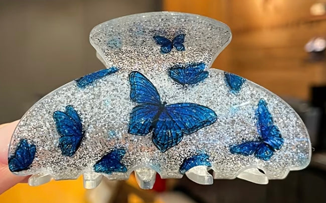 Butterfly printed hair clip