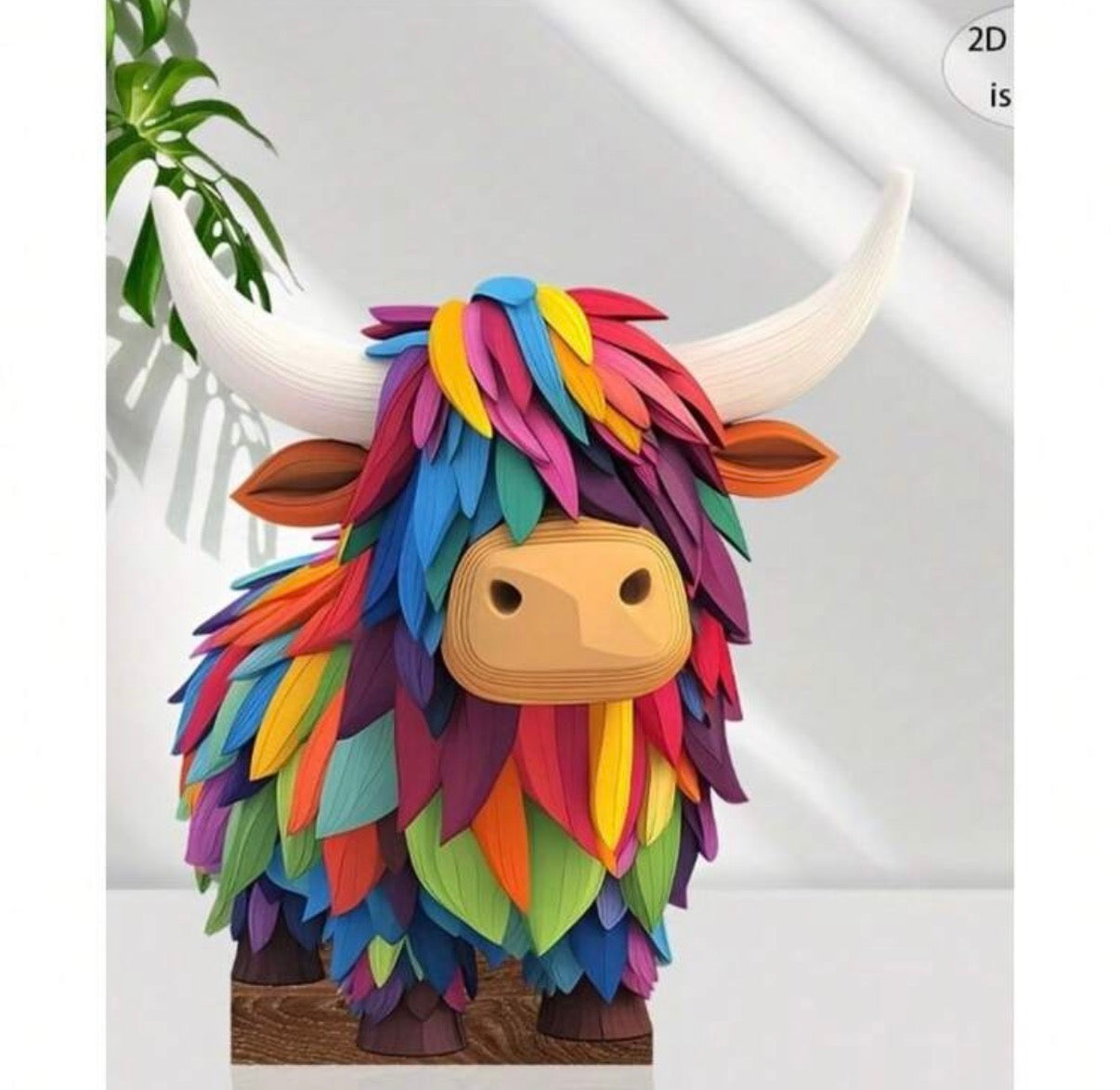 2D Highland Cow Ornament