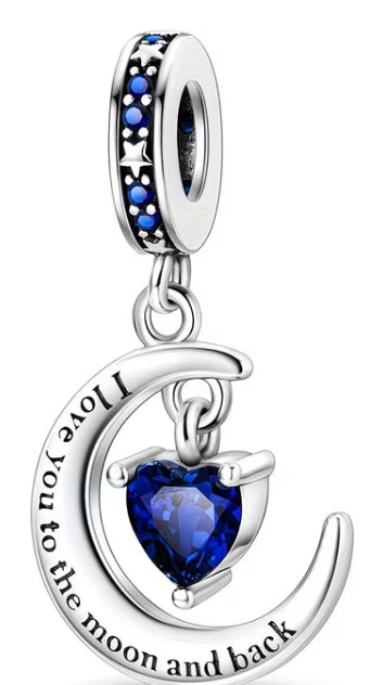 Love you to the moon and back charm