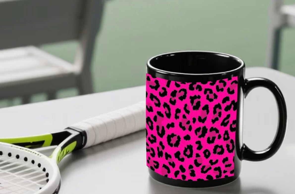 Pink Leopard Print Mug 11oz