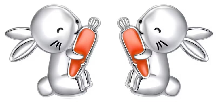 Easter bunny stud earrings