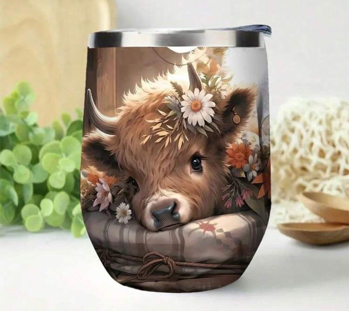 12oz Highland Cow Tumbler