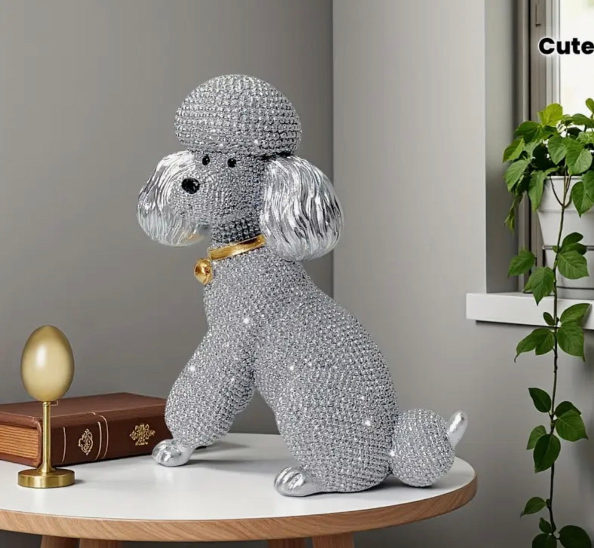 Poodle Dog Bling Ornament