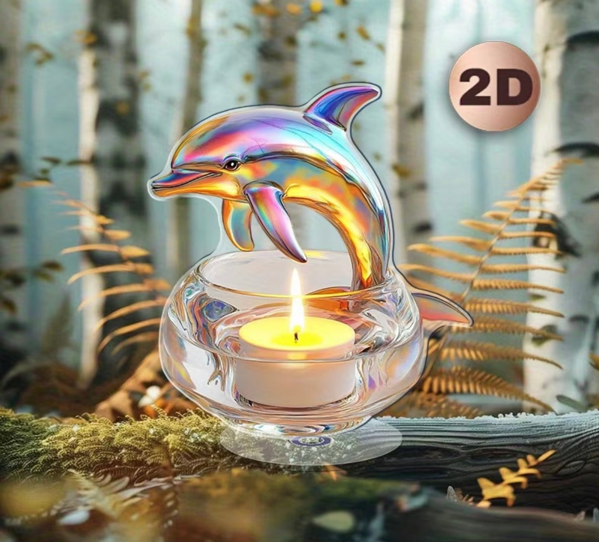 Dolphin 2D Stand Ornament