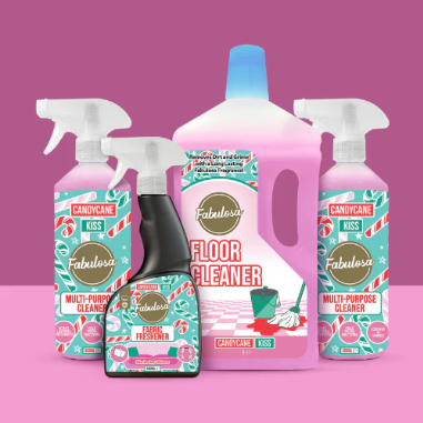 Fabulosa Candy Cane Kiss 4 Piece Cleaning Bundle