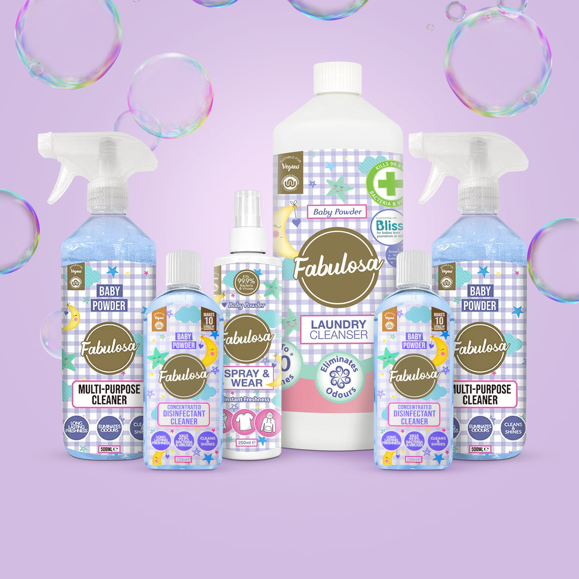 Fabulosa Baby Powder Cleaning Bundle 6 Piece