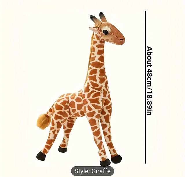 Giraffe Plush Toy Lifelike Plush Animal Design
