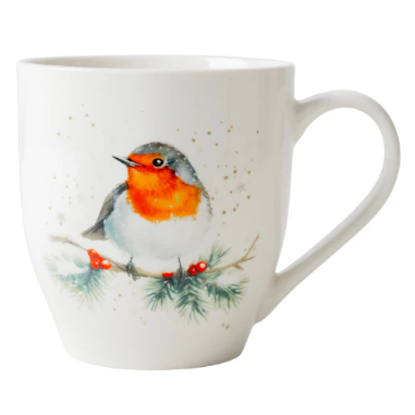 Winter Robin Ceramic Hugga Mug 500ml