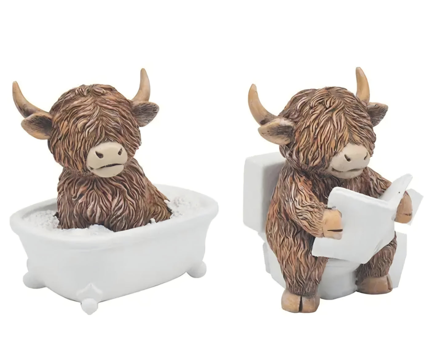 2pcs Highland Cow Ornaments
