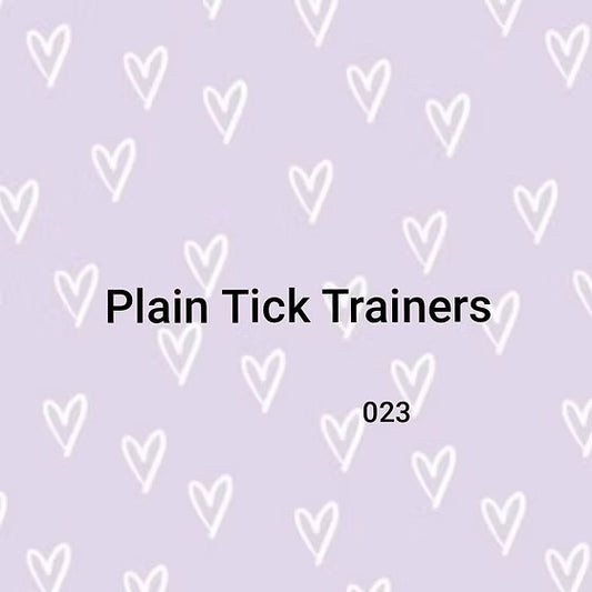 Plain Tick Trainers 023