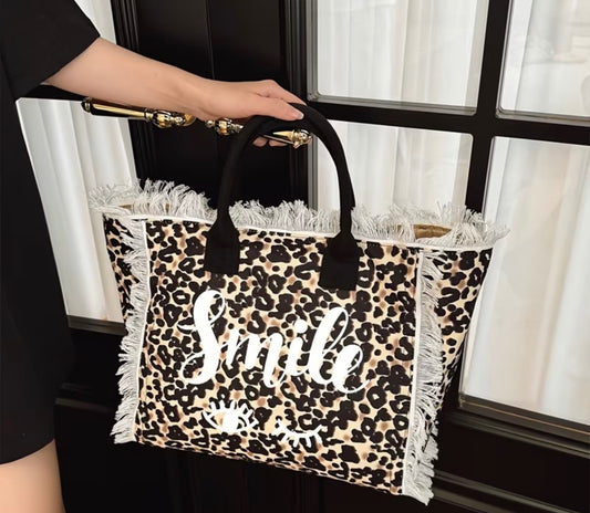 Smile Leopard Print Bag