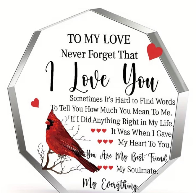 To my love plaque