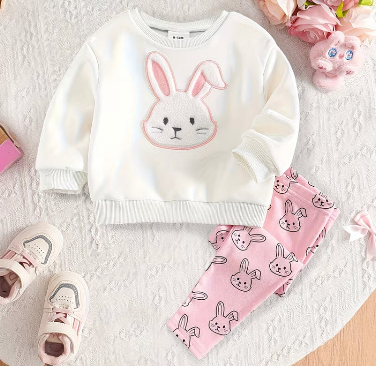 Girls Easter bunny jumper and leggings set