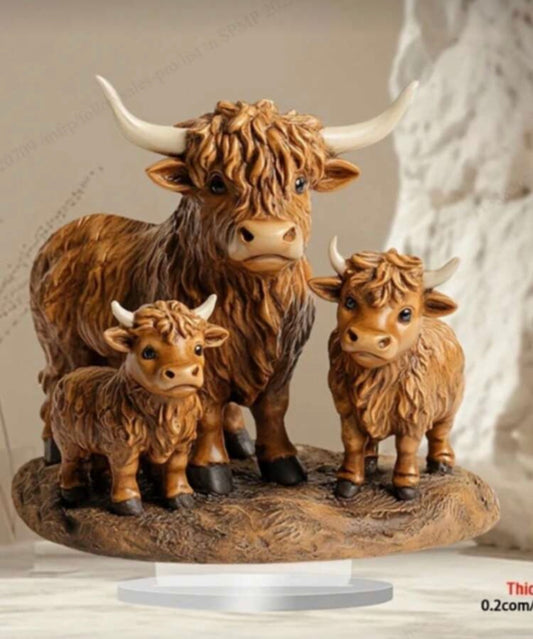 2D Highland Cow Ornament