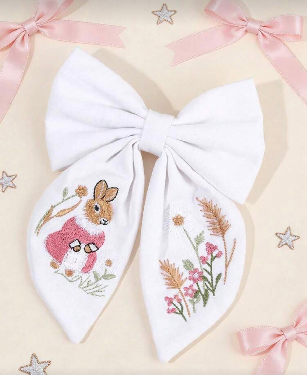 Bunny Hair Bow - Easter
