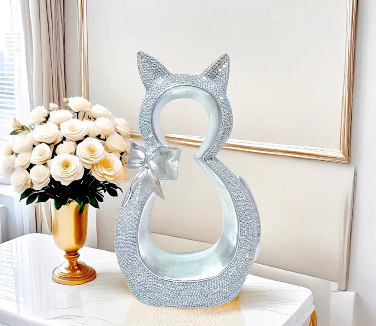 Cat Shaped Bling Ornament