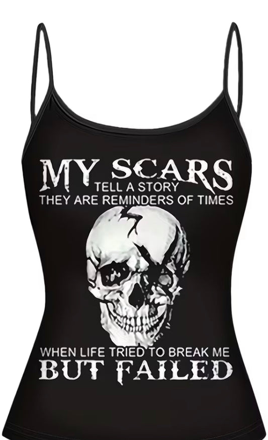 Women’s my scars tell a story tank top