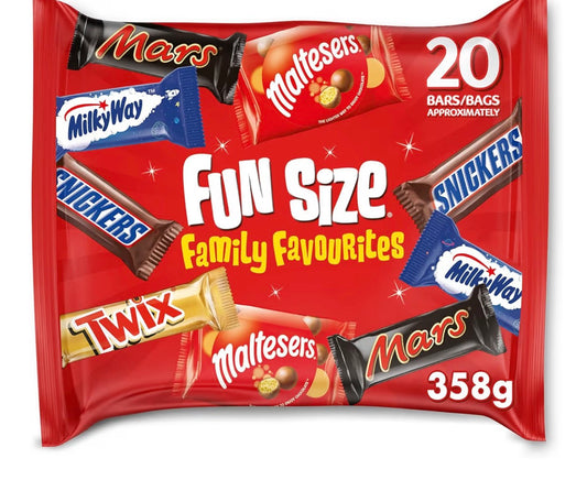 Mixed Bulk Chocolate Multipack 358g, 20 Fun Size Chocolate Bars