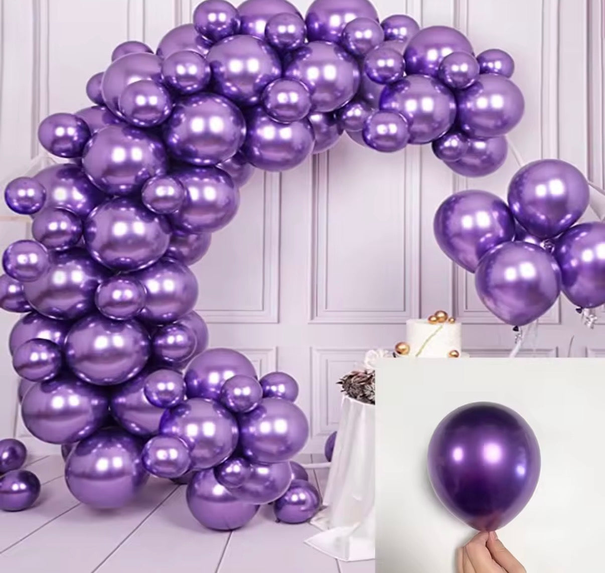 5” 20pcs Purple Metallic Ballon’s