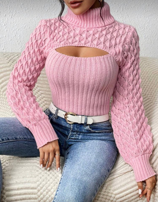 Women’s TurtleNeck Cable Knit Sweater