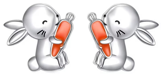 Easter bunny stud earrings