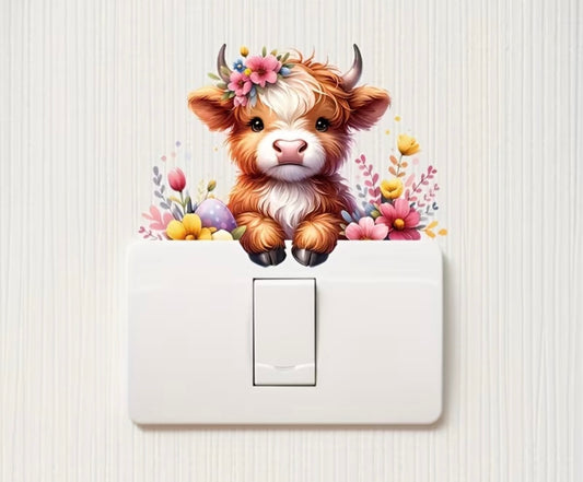 Highland Cow Wall/Lightswitch Sticker