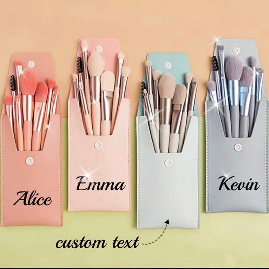 Personalised make up Brushes and case