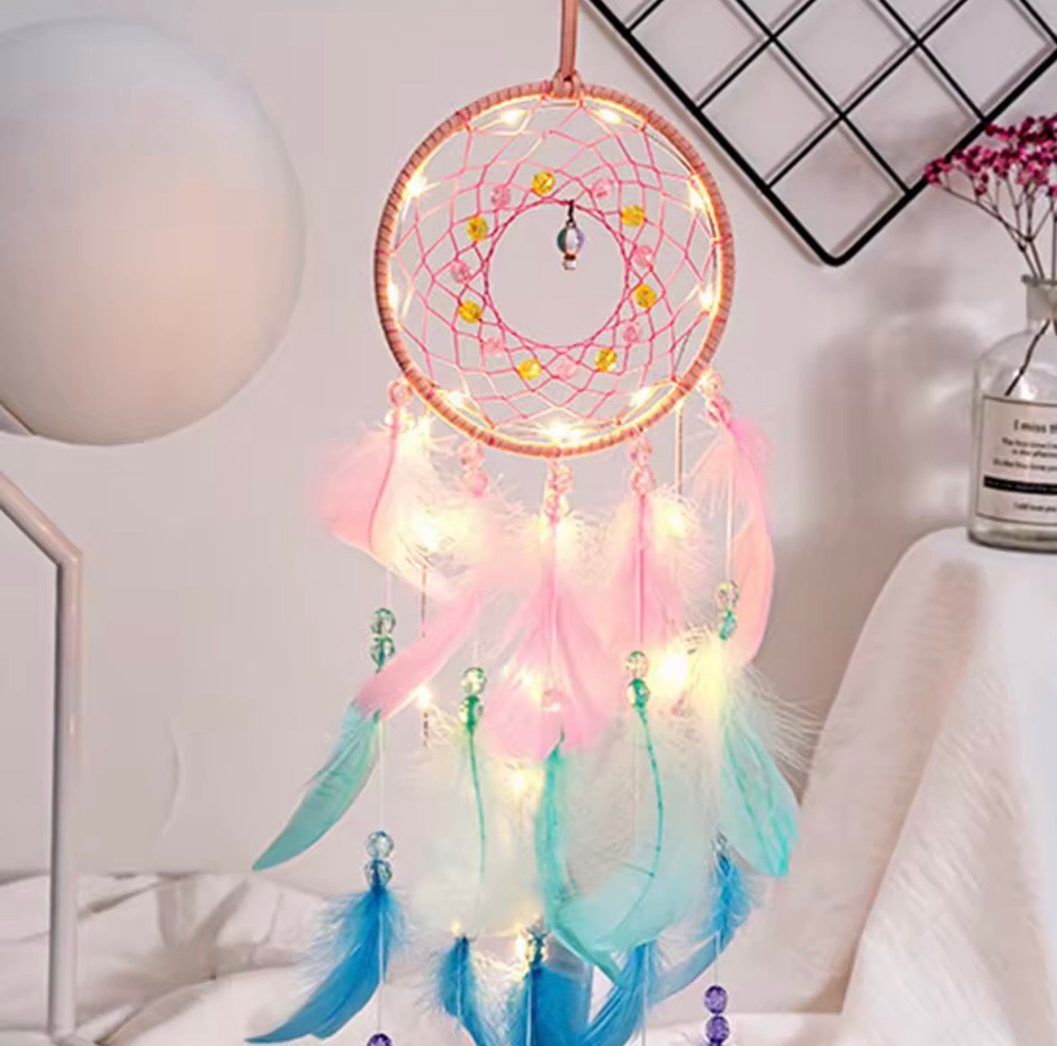 LED pastel colour Dreamcatcher