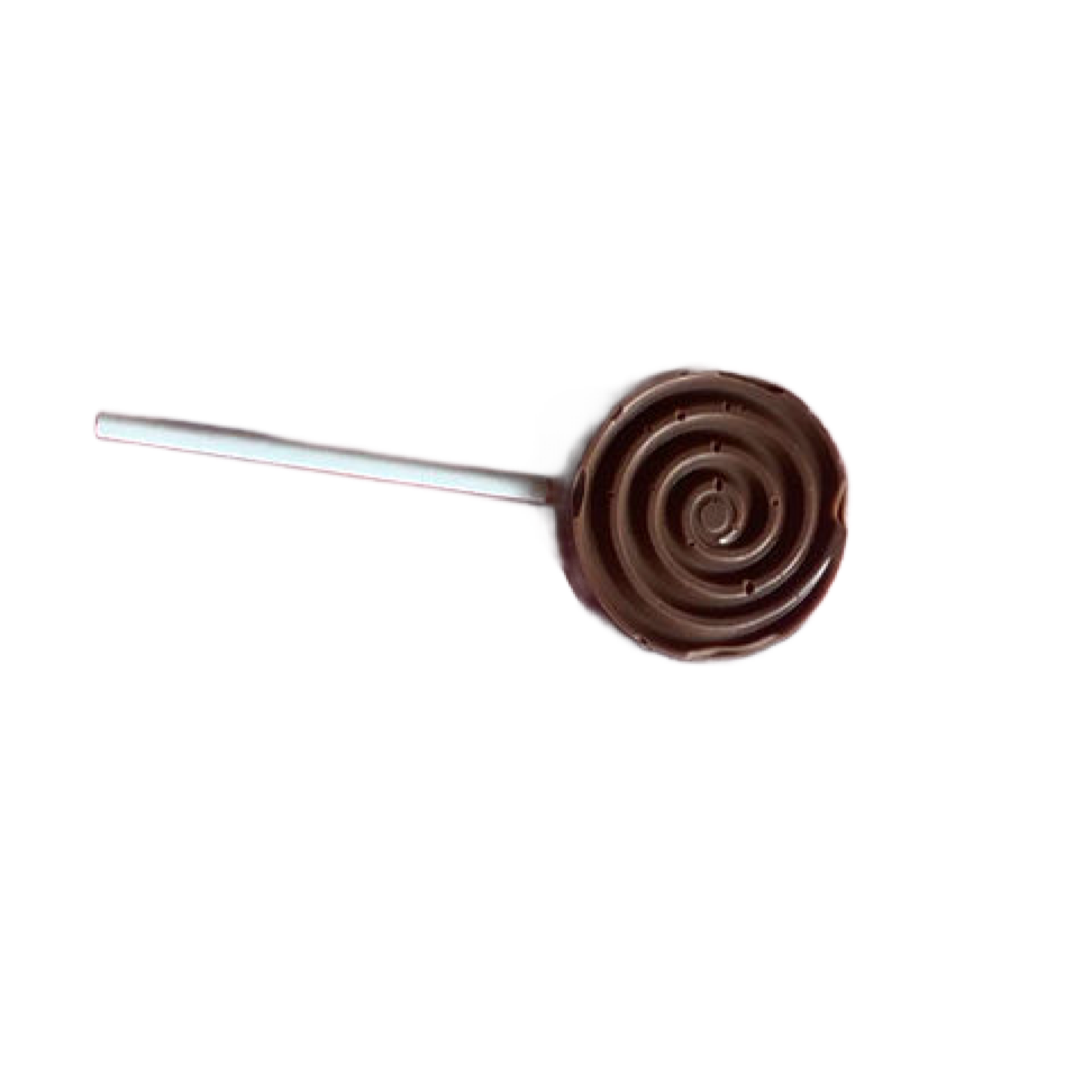 Scrumptious swirly chocolate lolly