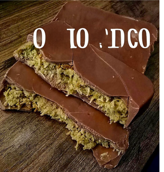 Chocolate Slab Filled with kunafa and pistachio