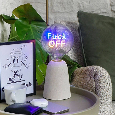 Led Text Light Bulbs- Screw Down