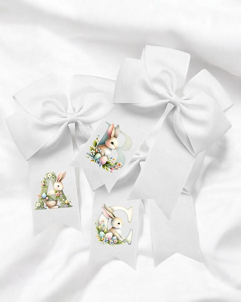 Easter Initial Hair Bow