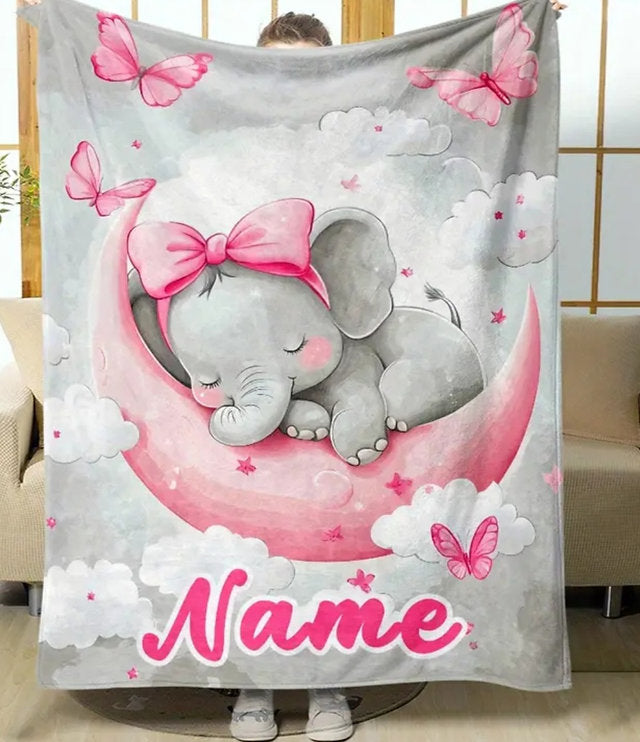 1pc Custom Name Personalized Flannel Blanket