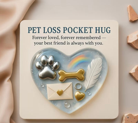 Pet loss pocket hug
