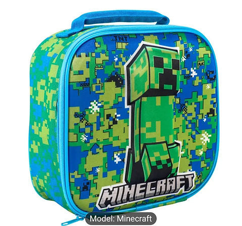 Minecraft 3D Rectangular Insulated Lunch Box Bag