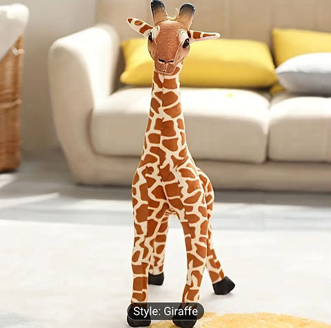 Giraffe Plush Toy Lifelike Plush Animal Design