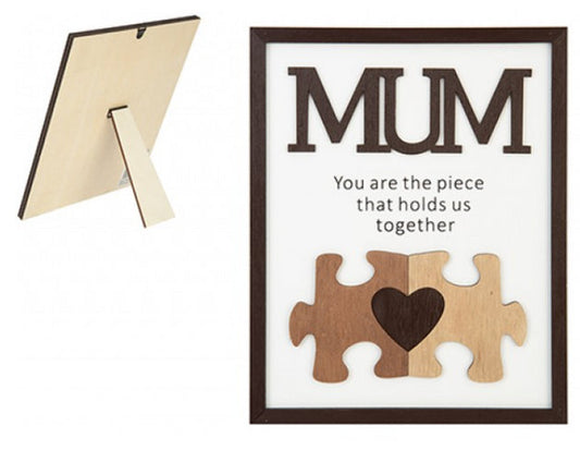 Best Mum Ever Missing Piece Jigsaw In Frame (20x25Cm)