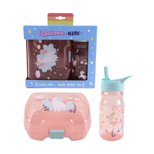 Unicorn Magic Lunch Box & Water Bottle Set