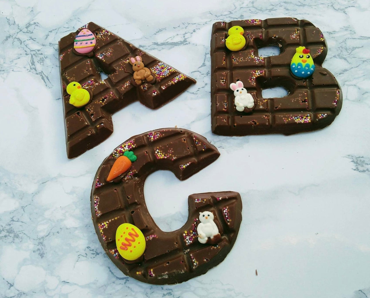 Easter Chocolate letters