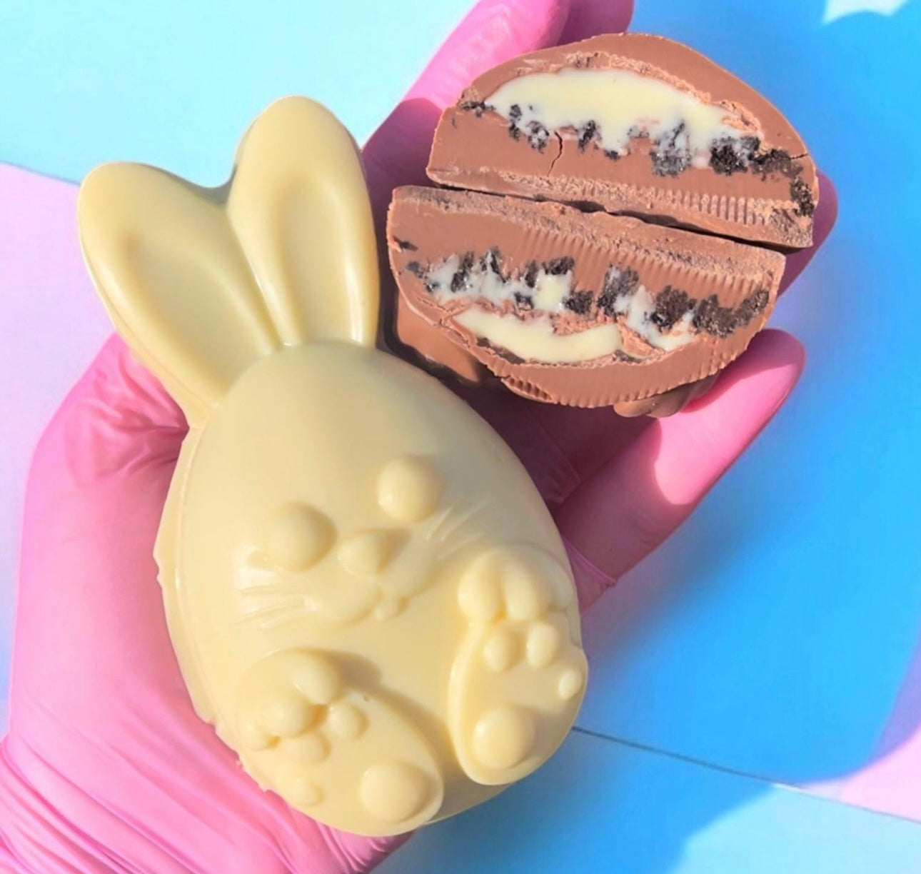 Stuffed Chocolate Easter Bunny
